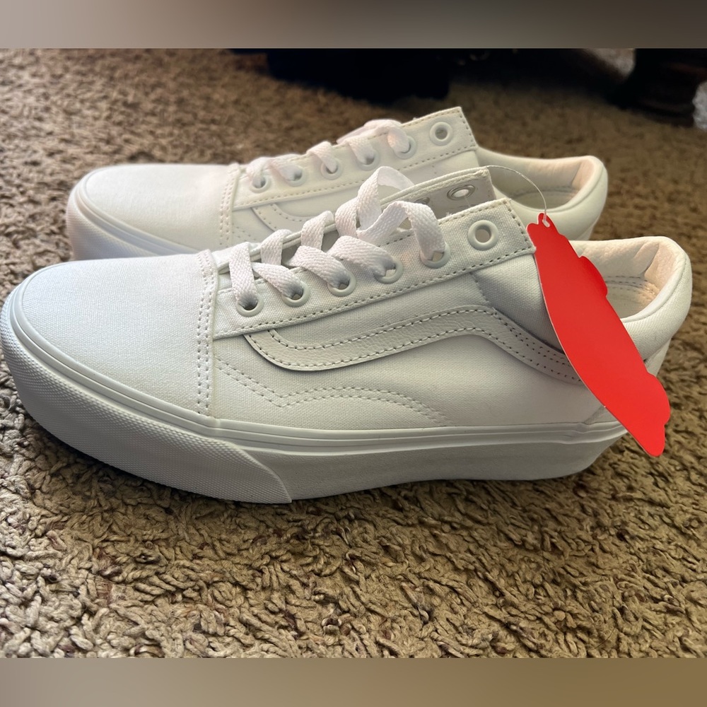 White platform vans